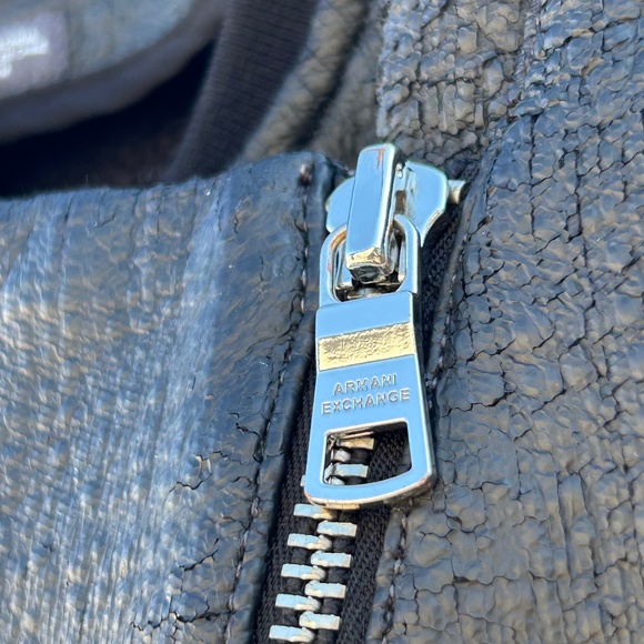 Armani Exchange Women's Faux Leather Moto Jacket Biker J-Summer-2015 Size M - Picture 4 of 11